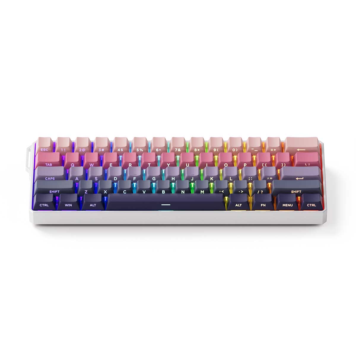 MonsGeek FUN60 Ultra SP Shine-Through Phantom Pink Wired RGB Mechanical Keyboard (Akko Glare Magnetic Switch)
