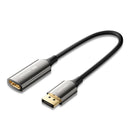 Vention Cotton Braided DP Male to HDMI Female 8K Converter - Black Zinc Alloy Type 0.25M (HFNBC)