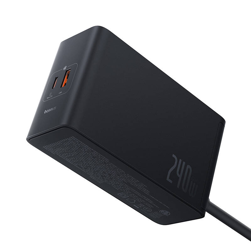 Baseus Digital GaN Intelligent Desktop Fast Charger 3C+U+DC 240W (Cluster Black) (P10163901113-00)