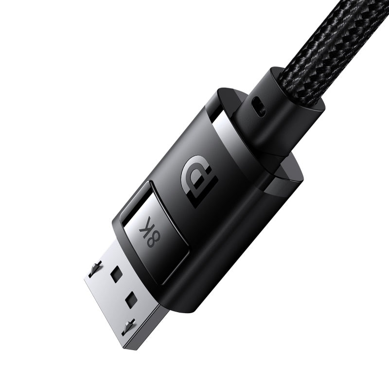 Baseus High Definition Series DP 8K To DP 8K Adapter Cable (Cluster Black) (2M, 1.5M) (B00633706111-02, B00633706111-01)
