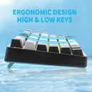 E-Yooso Z-87 Yellow Single Light 87 Keys Wired Mechanical Keyboard Grey/Black/Orange (Red Switch)