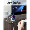 JSAUX USB-C 8-in-1 Docking Station with Phone Holder (White) (HB0802)