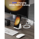JSAUX USB-C 8-in-1 Docking Station with Phone Holder (White) (HB0802)