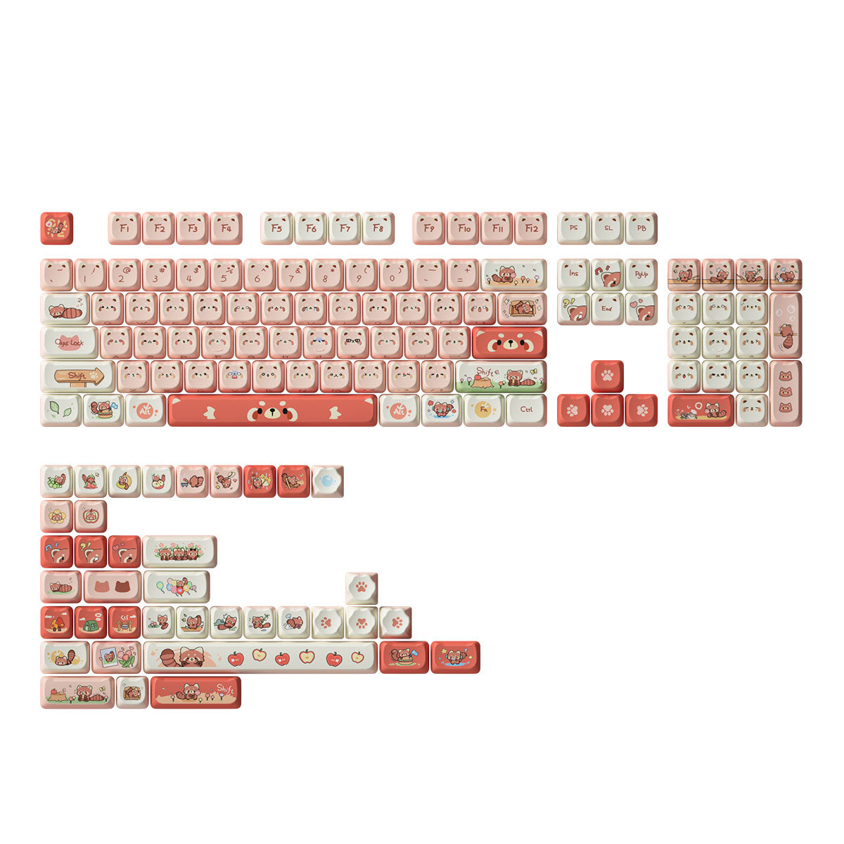 Akko Racoon Mao Keycap Set 142-Keys