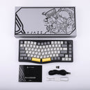 Ajazz AKS075 RGB Tri-Mode 75% Keys Hotswappable Mechanical Keyboard with Screen (Black/Gray/Yellow)
