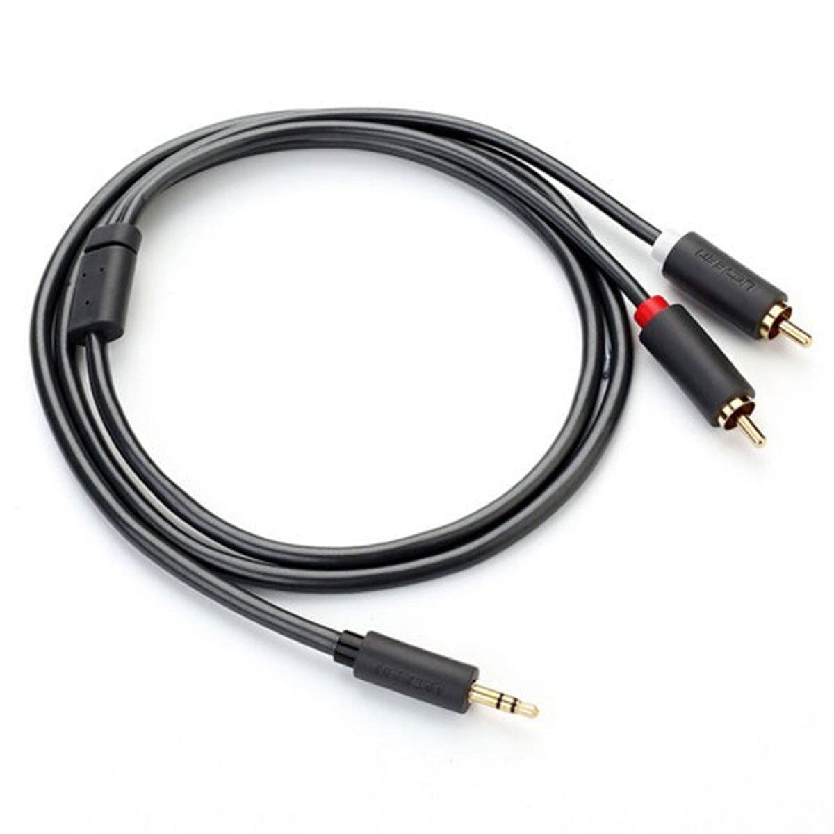 Ugreen 3.5mm Male To 2 RCA Male Audio Cable - Gray (1.5M, 2M, 3M, 5M)