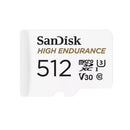 Sandisk High Endurance 512GB MICROSDXC Card With Adapter For Dash Cams & Home Security Cameras