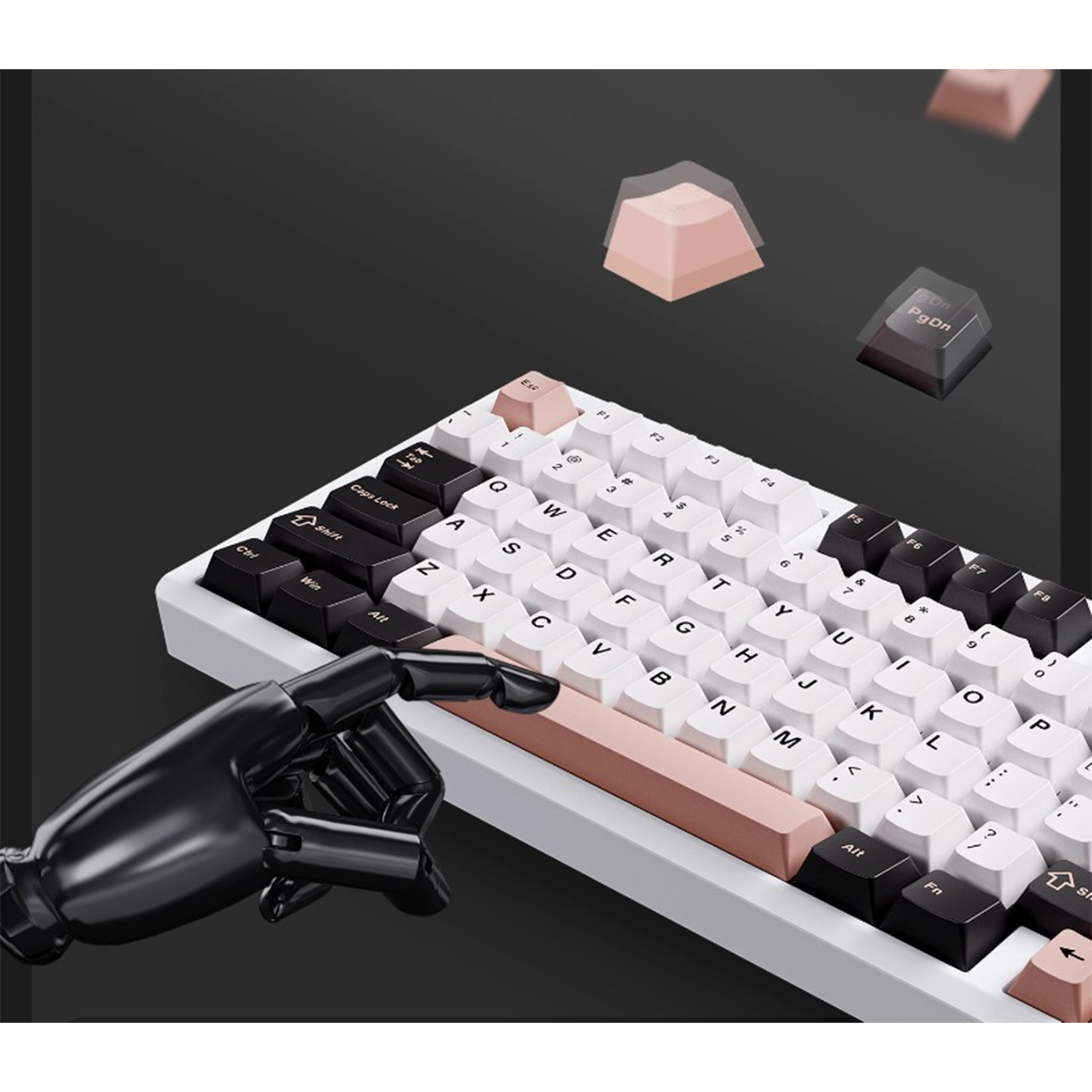 VXE75 Aluminum Gasket Structure Wireless Mechanical Keyboard (White) (Ice Berry Switch)