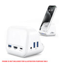 JSAUX USB-C 8-in-1 Docking Station with Phone Holder (White) (HB0802)