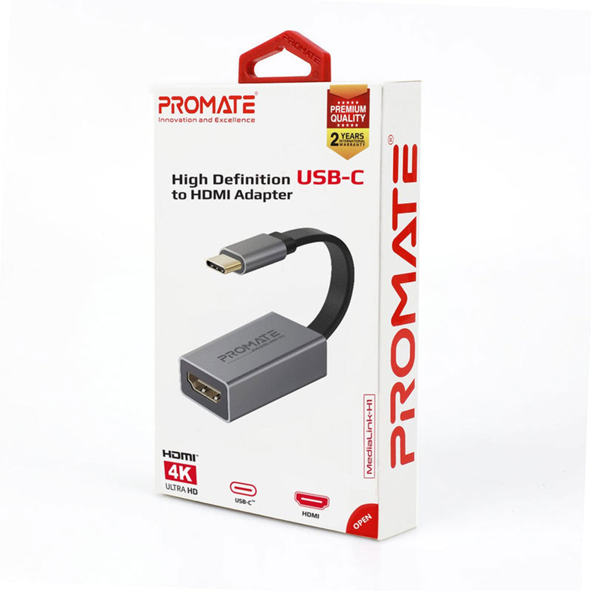 Promate High Definition USB-C TO HDMI Adapter 4K UHD Medialink-H1