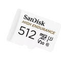 Sandisk High Endurance 512GB MICROSDXC Card With Adapter For Dash Cams & Home Security Cameras