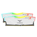 TeamGroup T-Force Delta RGB DDR4 16GB (2X8GB) 3200MHz CL16-18-18-38 1.35V Gaming Desktop Memory (Black, White)