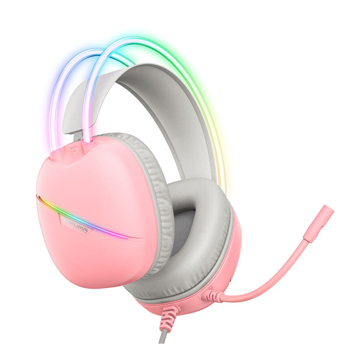 Onikuma X33 RGB Wired Gaming Headset with Noise Cancelling Microphone (Black, Pink)