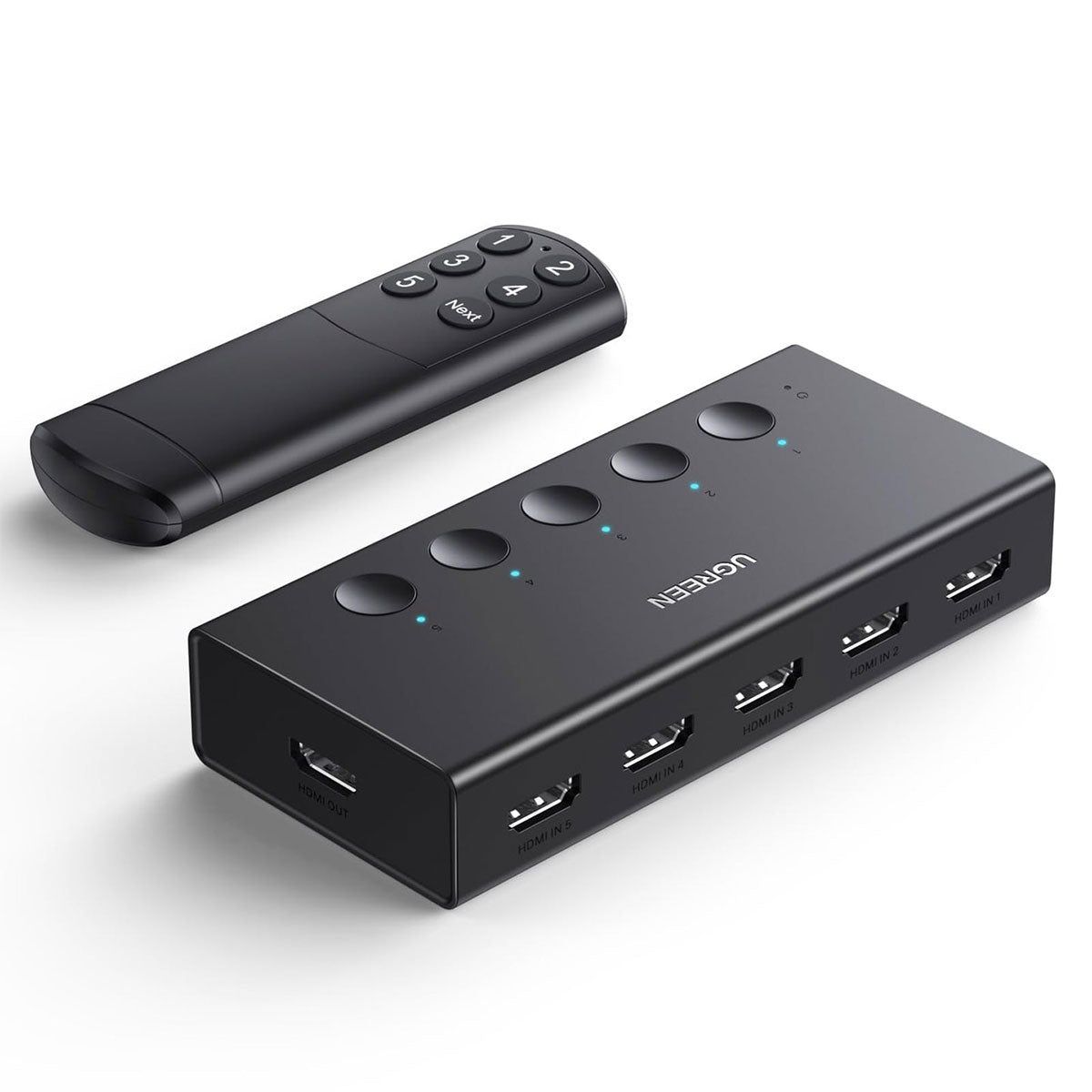 Ugreen 5-in-1 HDMI 2.0 Switcher (Black) (CM568/90512)