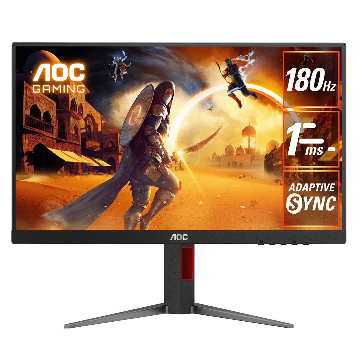AOC 27G4/71 27" IPS (1920x1080) 180Hz 1ms MPRT IPS Wide View Adaptive Sync Gaming Monitor (Black/Red)
