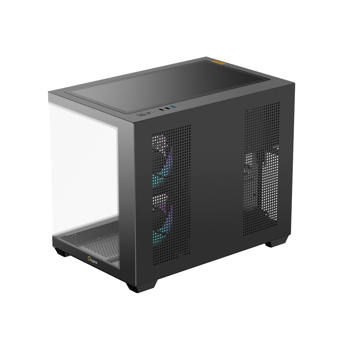 Ocypus Gamma C54 Mini-Tower Panoramic PC Case with ARGB Fans