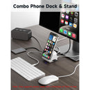 JSAUX USB-C 8-in-1 Docking Station with Phone Holder (White) (HB0802)