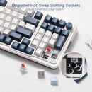 Redragon Eisa Pro 3 Modes 98-Key Hot-Swappable RGB Mechanical Keyboard - White Blue (Linear Red Switch) (K686WB-RGB-Pro)