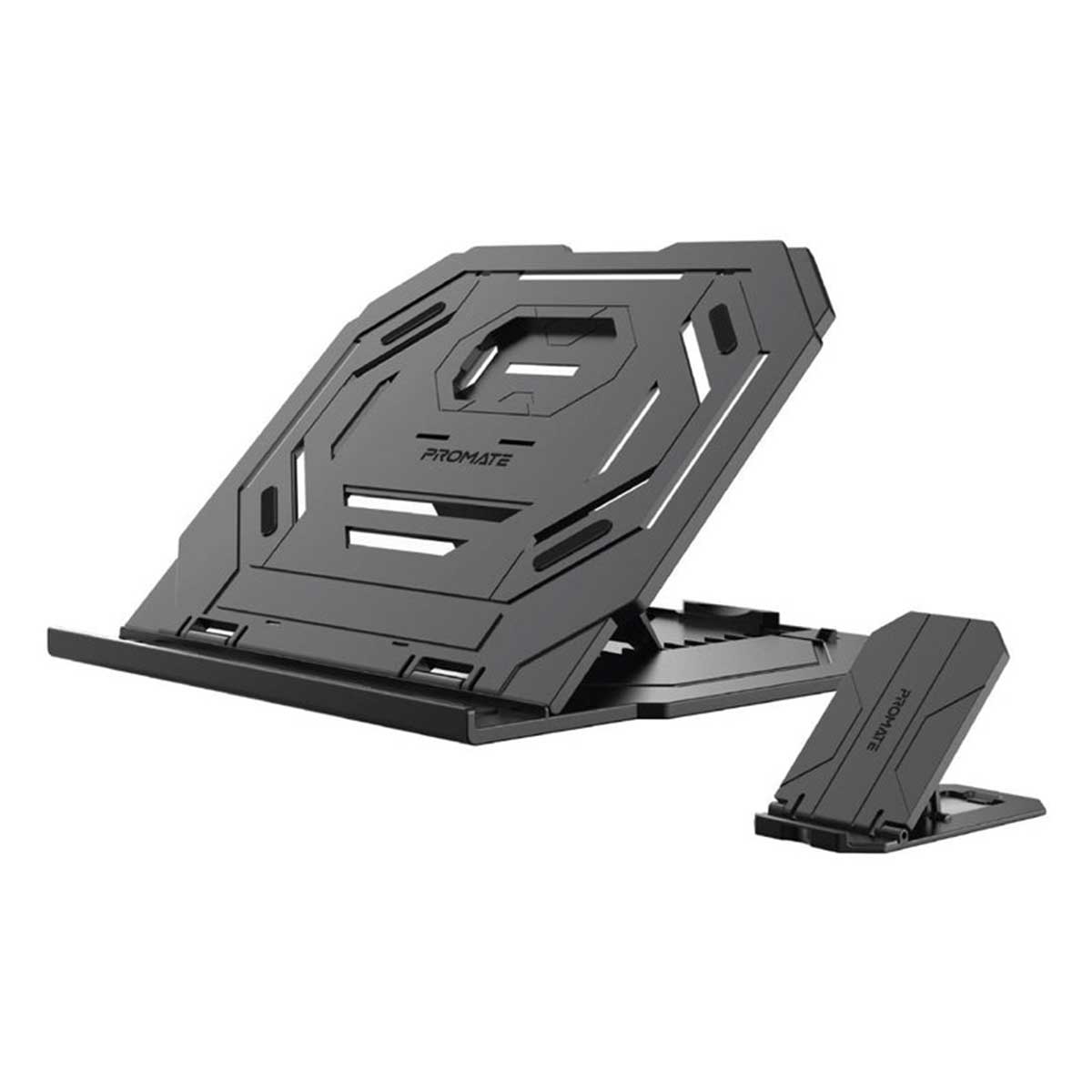Promate Procooler-1 2-In-1 Foldable Laptop And Smartphone Riser Stand
