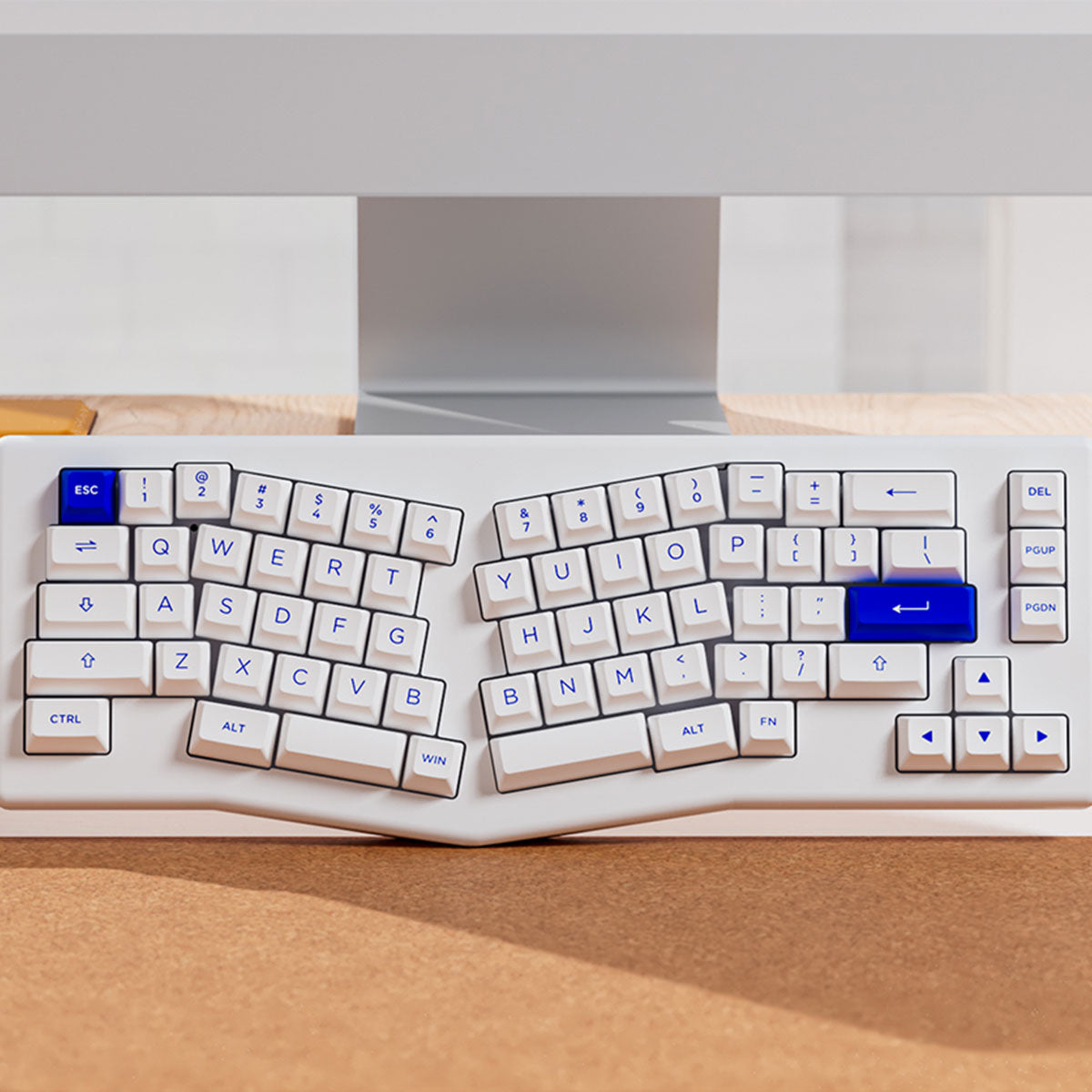 Akko ACR Pro Alice Plus Spray Painted Acrylic White Pre-Assembled Version RGB Mechanical Keyboard Hot-Swappable Gasket Mount (Akko Crystal Switches)