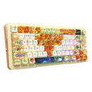 Redragon K708GF RGB Flekact Pro 81 Keys 75% Gasket Mounted Wireless Mechanical Keyboard with Customizable Smart LCD Screen (Doodle Style Design)