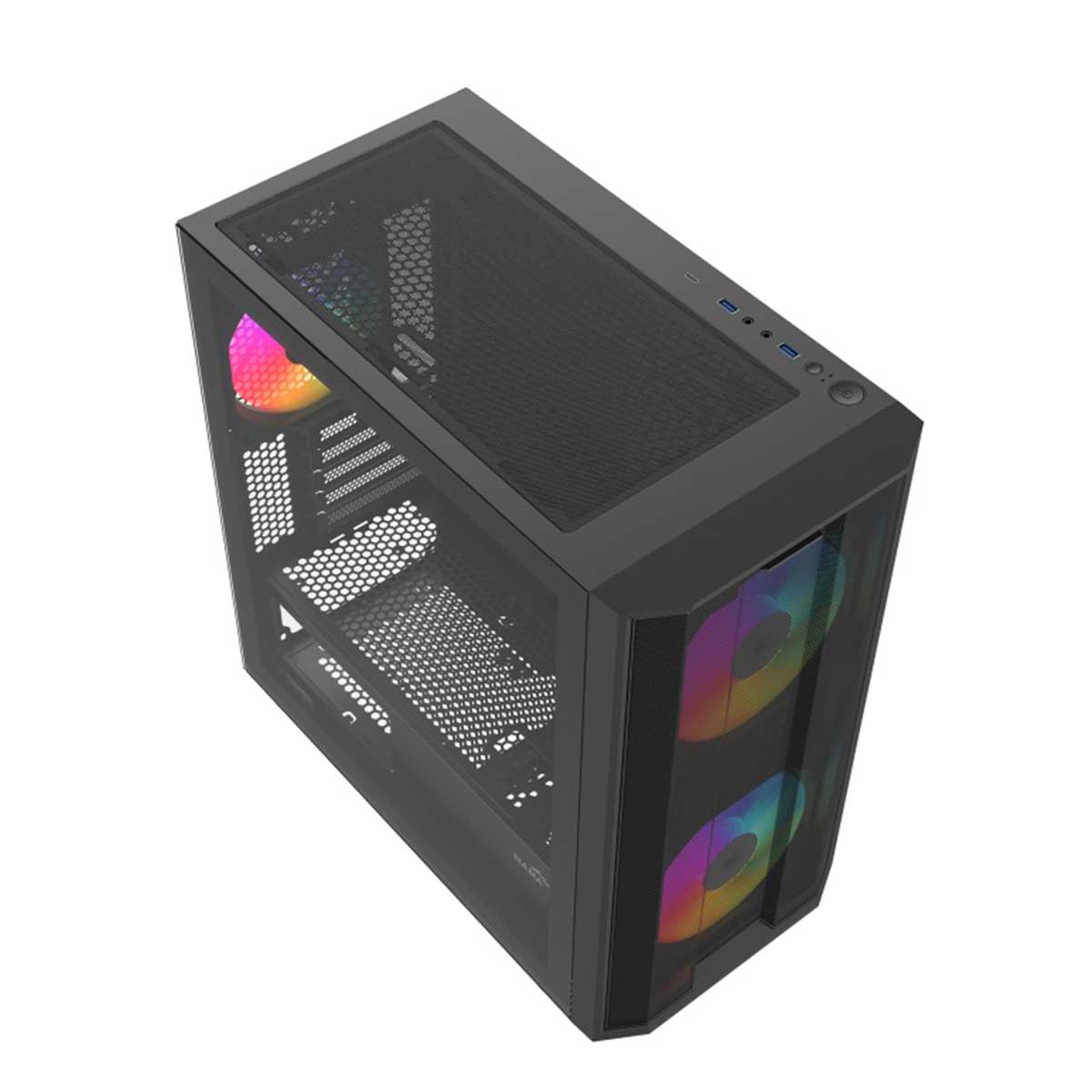 Sama S30 Mid-Tower with High Airflow Front Panel PC Case (Black) (S30-BKMP3AX1-GL)