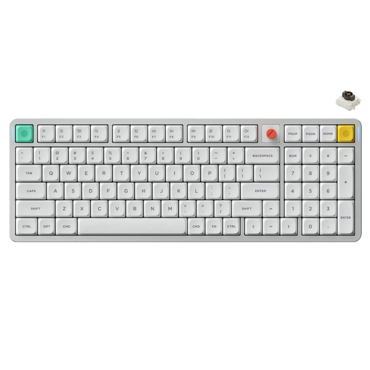 NuPhy Air100 V3 Low-Profile Tri-Mode Wireless Mechanical Keyboard - Nova White