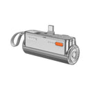 Sharge Flow Mini Power Bank 5000mAh with Built-in USB-C Cable & USB-C to USB-C + USB-C to Lightning Connector (Silver Grey, Pink, White) (SP012)