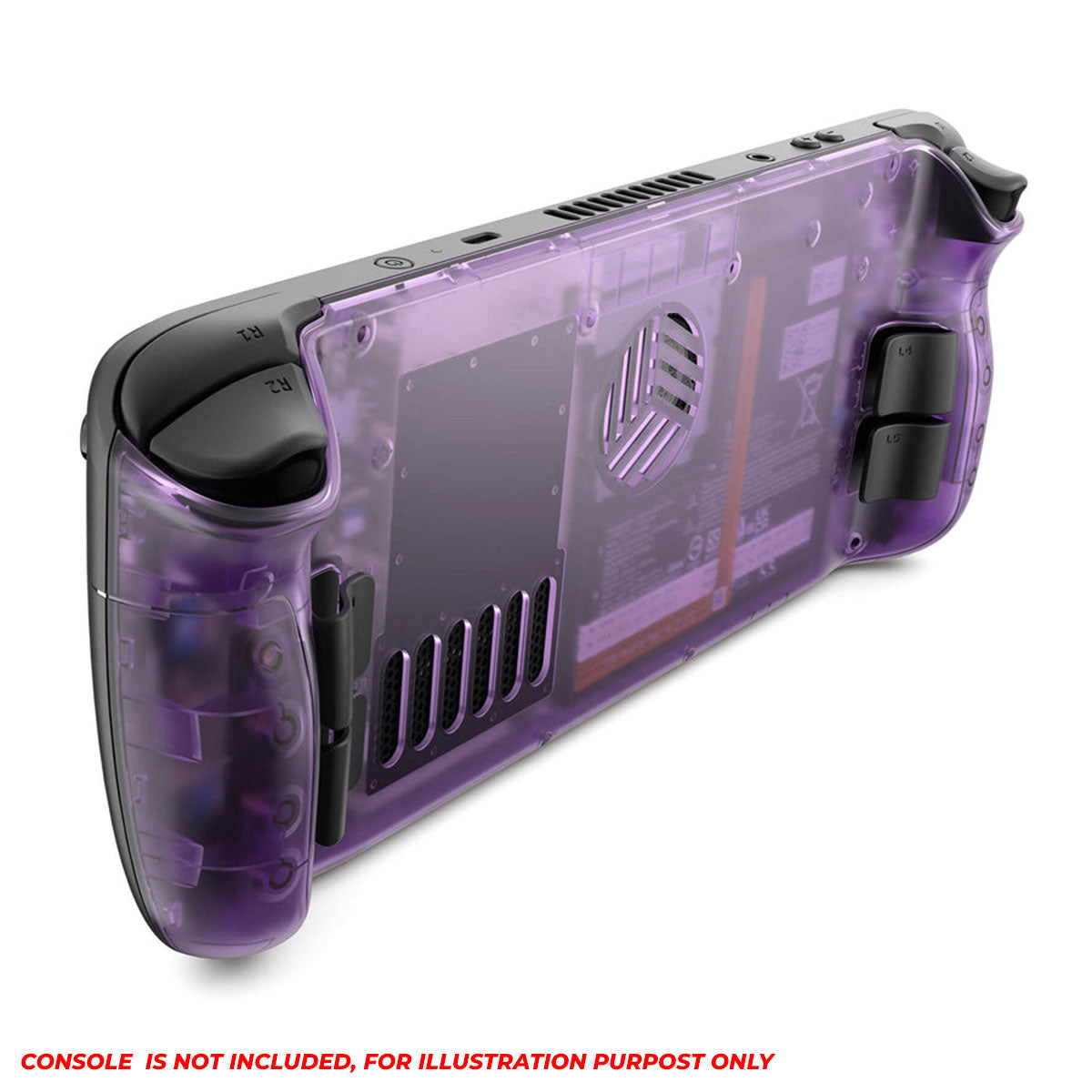 JSAUX Transparent Back Plate for Steam Deck/ Steam Deck OLED (Clear, Purple) (PC0106D)