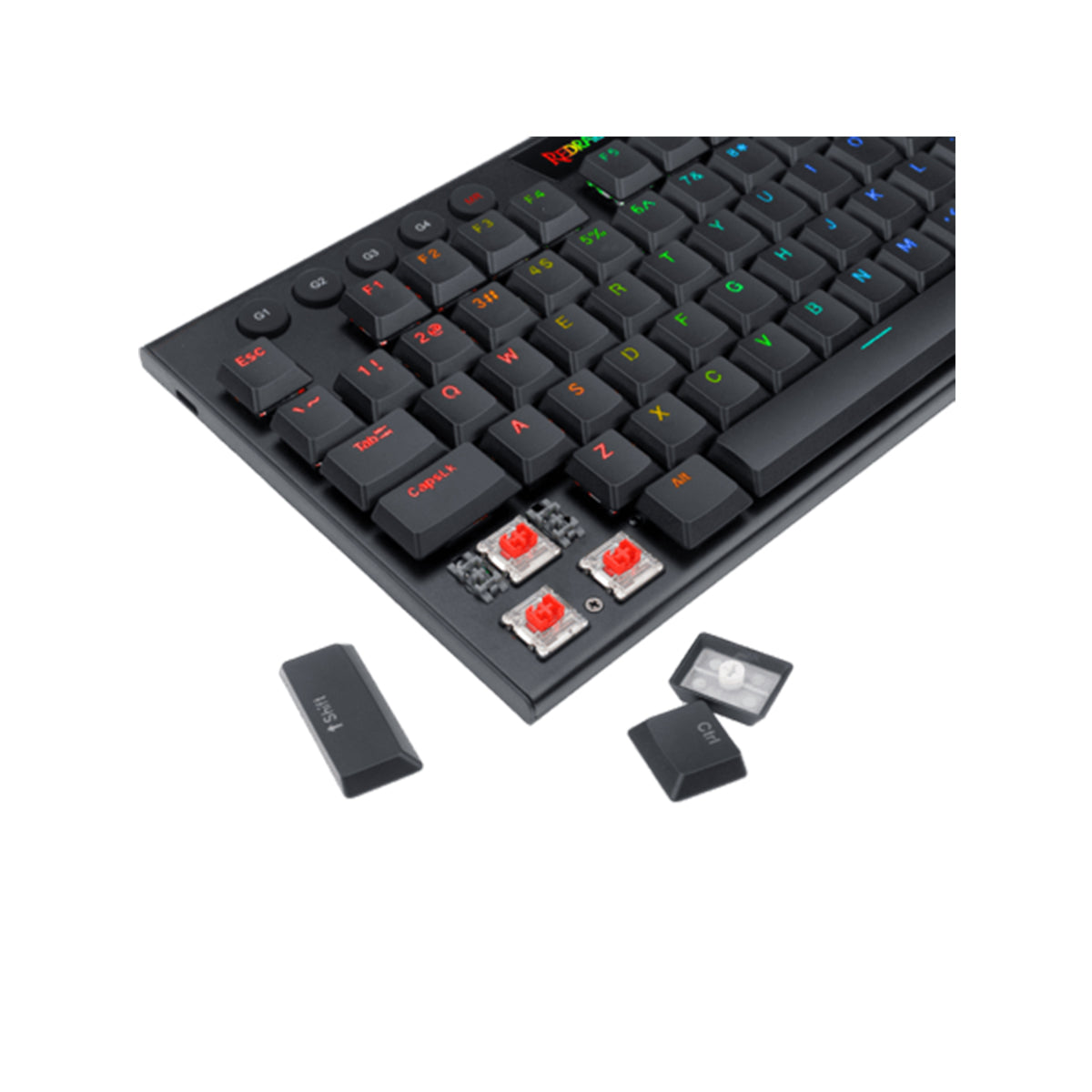 REDRAGON HORUS TKL WIRED RGB MECHANICAL BLACK KEYBOARD (DUST-PROOF RED SWITCH) (K622-RGB) - DataBlitz