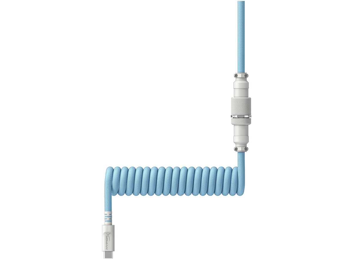 HyperX USB-C Coiled Cable (Light Blue/White) (6J680AA)