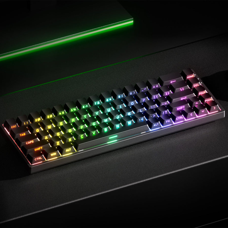 MonsGeek FUN68 HE Black Transparent Tri-Mode RGB Mechanical Keyboard (Flash Magnetic Switch) (103-FN68A-003)