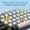 E-Yooso Z-87 Yellow Single Light 87 Keys Wired Mechanical Keyboard Grey/Black/Orange (Red Switch)