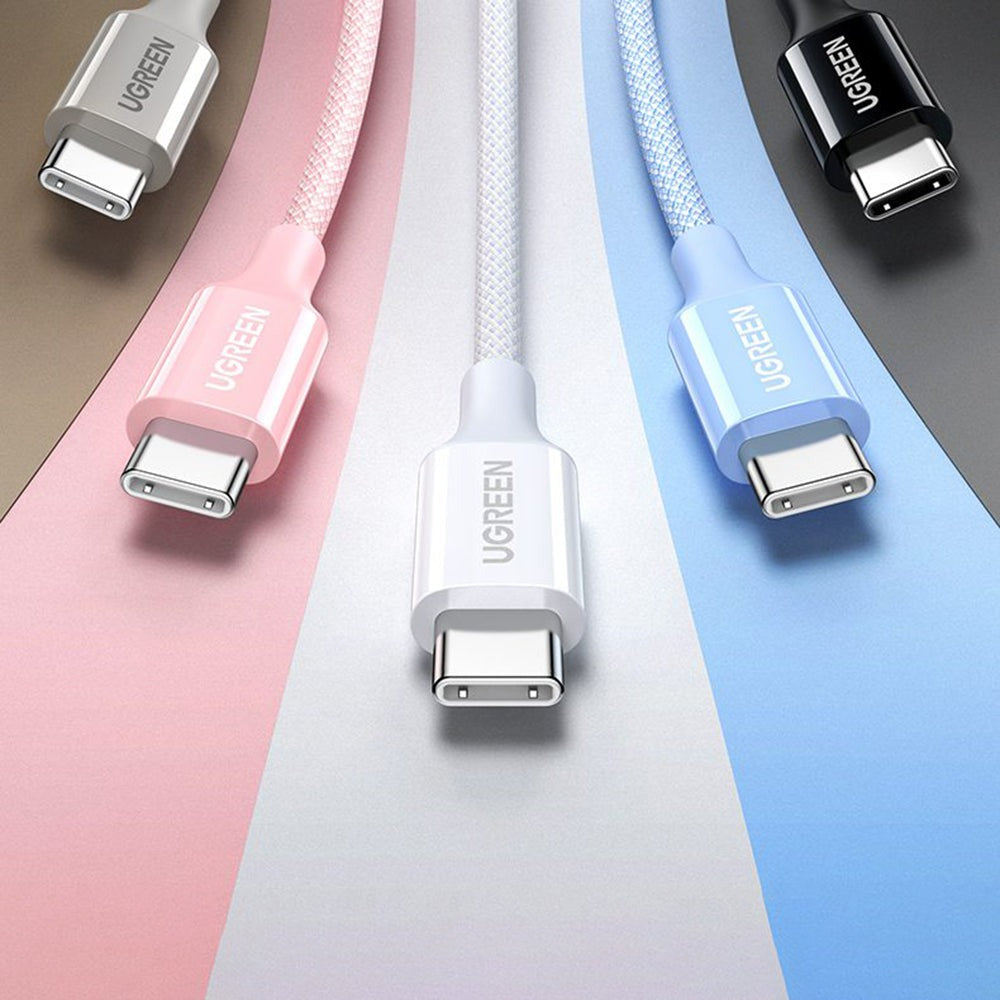 Ugreen USB-C to USB-C 3A/60W PD Fast Charging Braided Cable - 1m