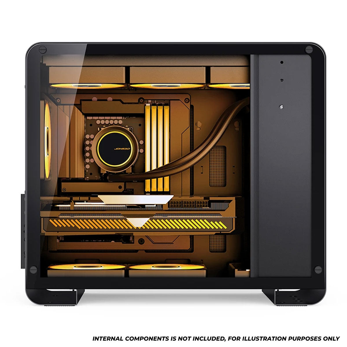 Jonsbo U4 Mini M-ATX Computer Case (Black, White)