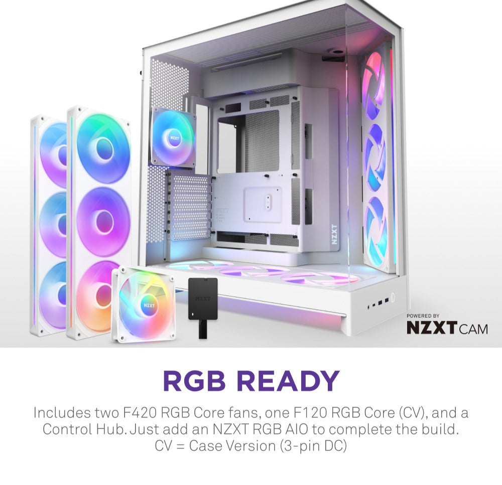 NZXT H9 Flow RGB+ Large Dual-Chamber Mid-Tower ATX Airflow Case