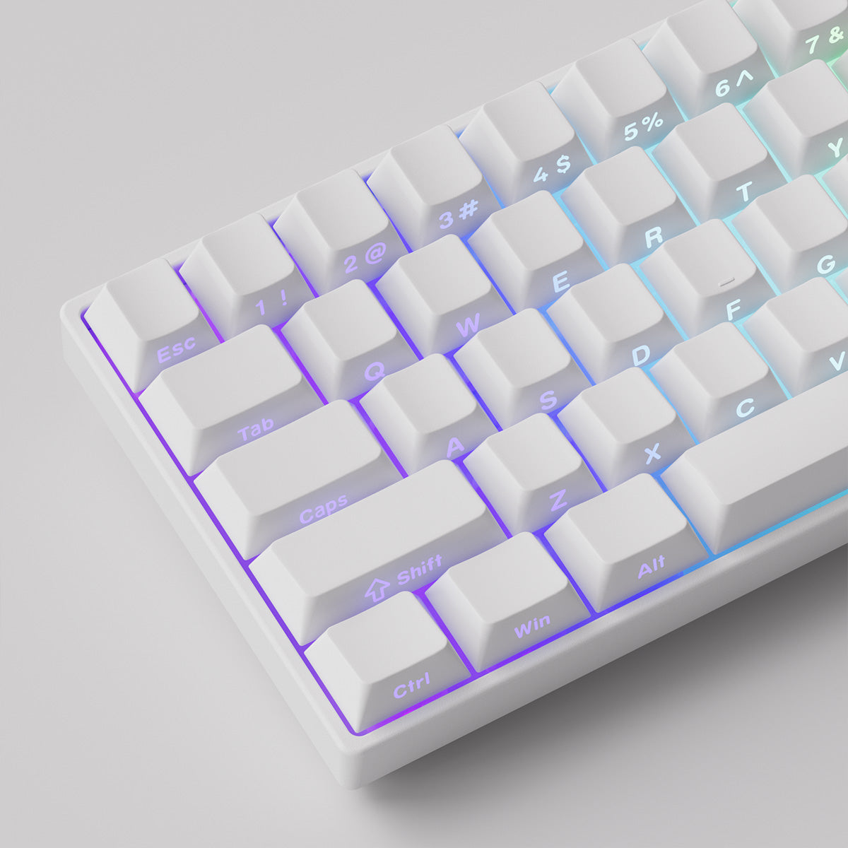 MonsGeek FUN60 Pro SP Shine-Through White Multi-Mode RGB Mechanical Keyboard