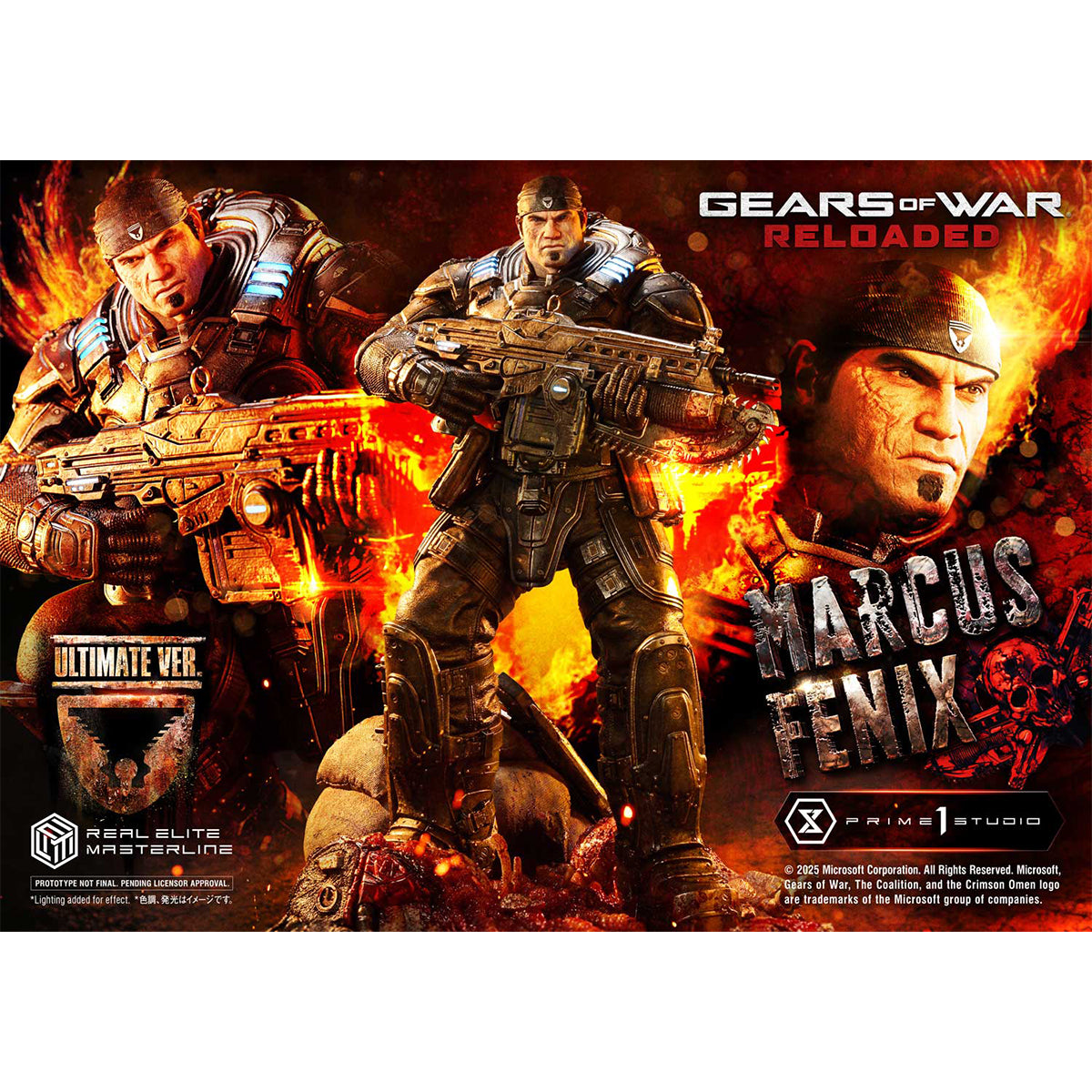 Real Elite Masterline Gears of War: Reloaded Marcus Fenix | DataBlitz