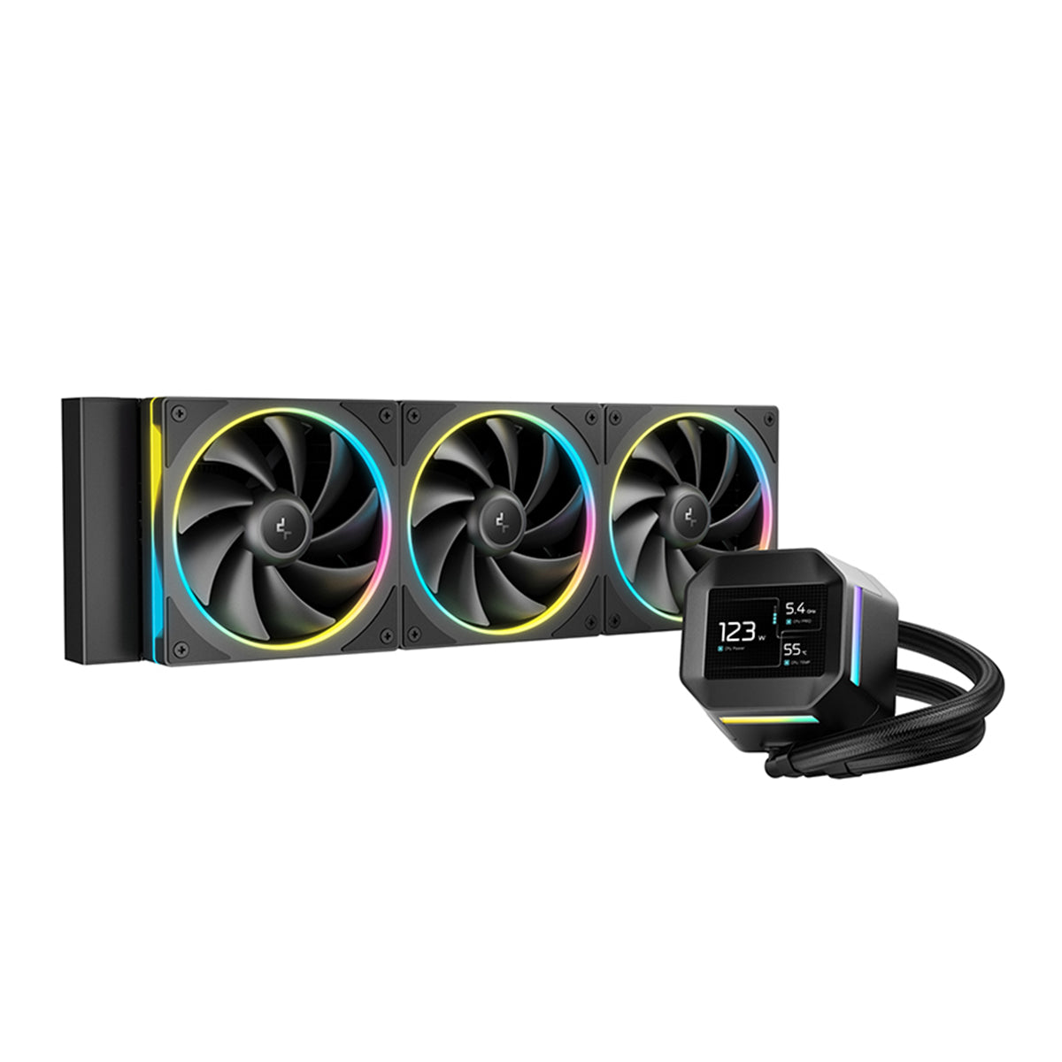 DeepCool LM360 360mm 6th Gen ARGB Liquid Cooler with 2.4" LCD Screen | DataBlitz