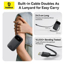 Baseus QPow 3 Digital Display Fast-Charging Power Bank with Built-in USB-C + iP Cable 20000mAh 22.5W