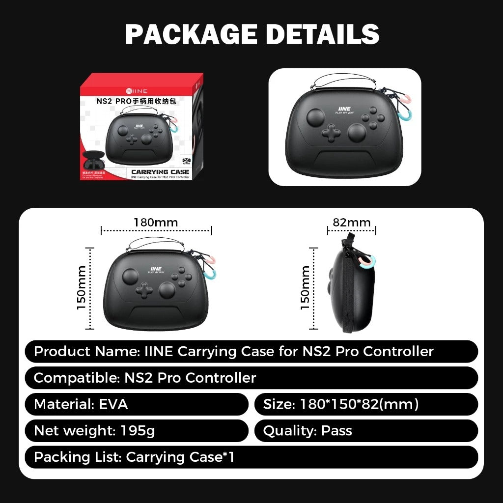 IINE Carrying Case for Nintendo Switch 2 Pro Controller L1201