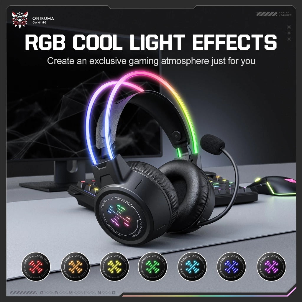 Onikuma GT889 Tri-Mode Gaming Headset (Black)
