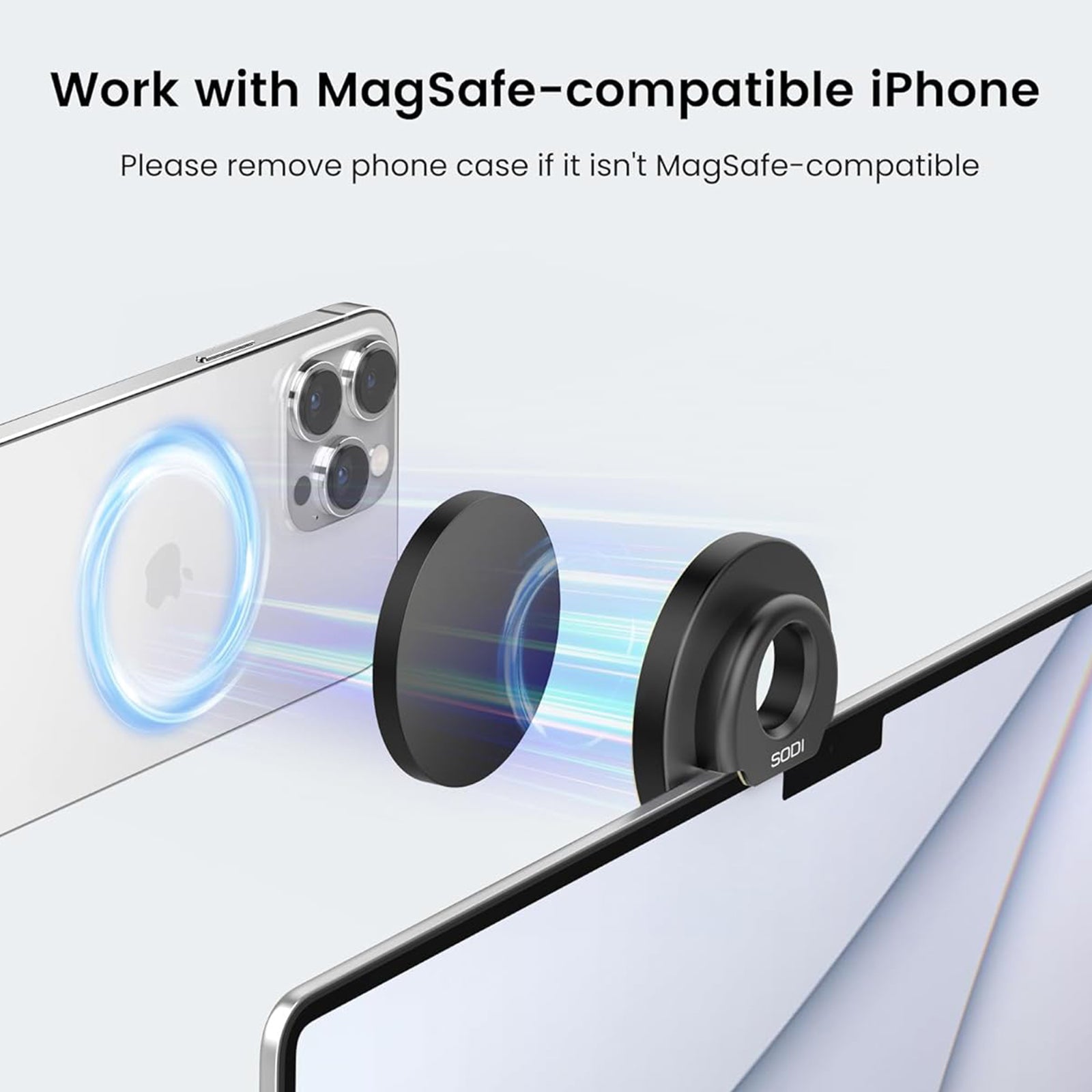 SODI BM330 Continuity Camera Mount For iPhone and Mac (Black)