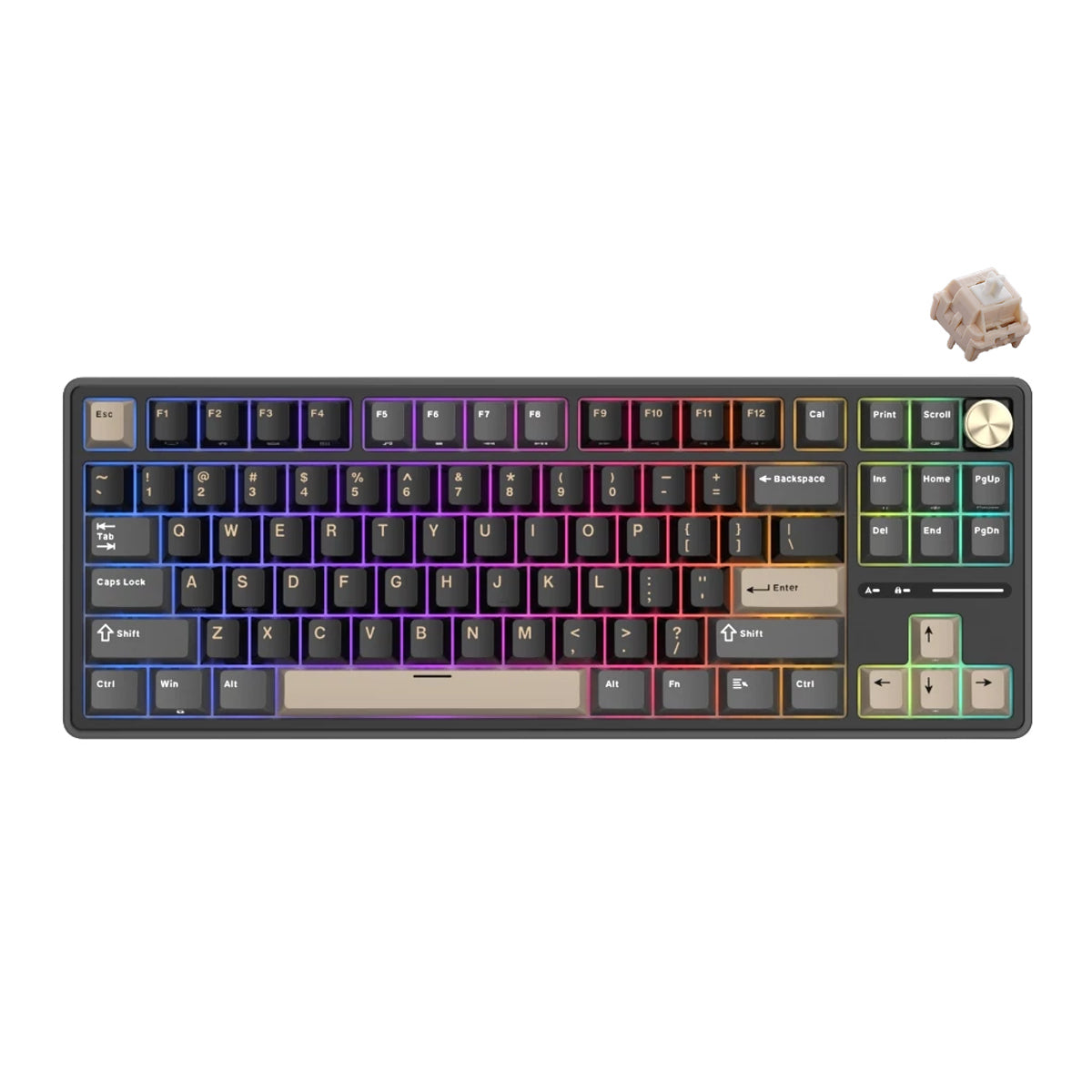 Royal Kludge R87Pro QMK Single-Mode RGB 81 Keys Hot-Swappable Mechanical Keyboard Phantom