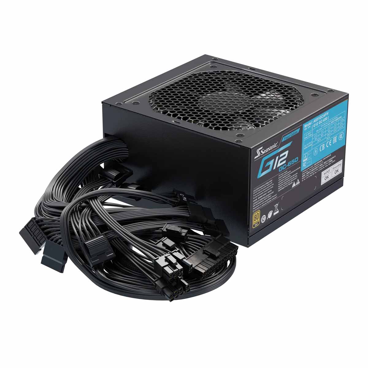 Seasonic G12 GC-650 (ATX 2.4) 650W 80+ Gold Fixed Cables Power Supply (SSP-650RT2)