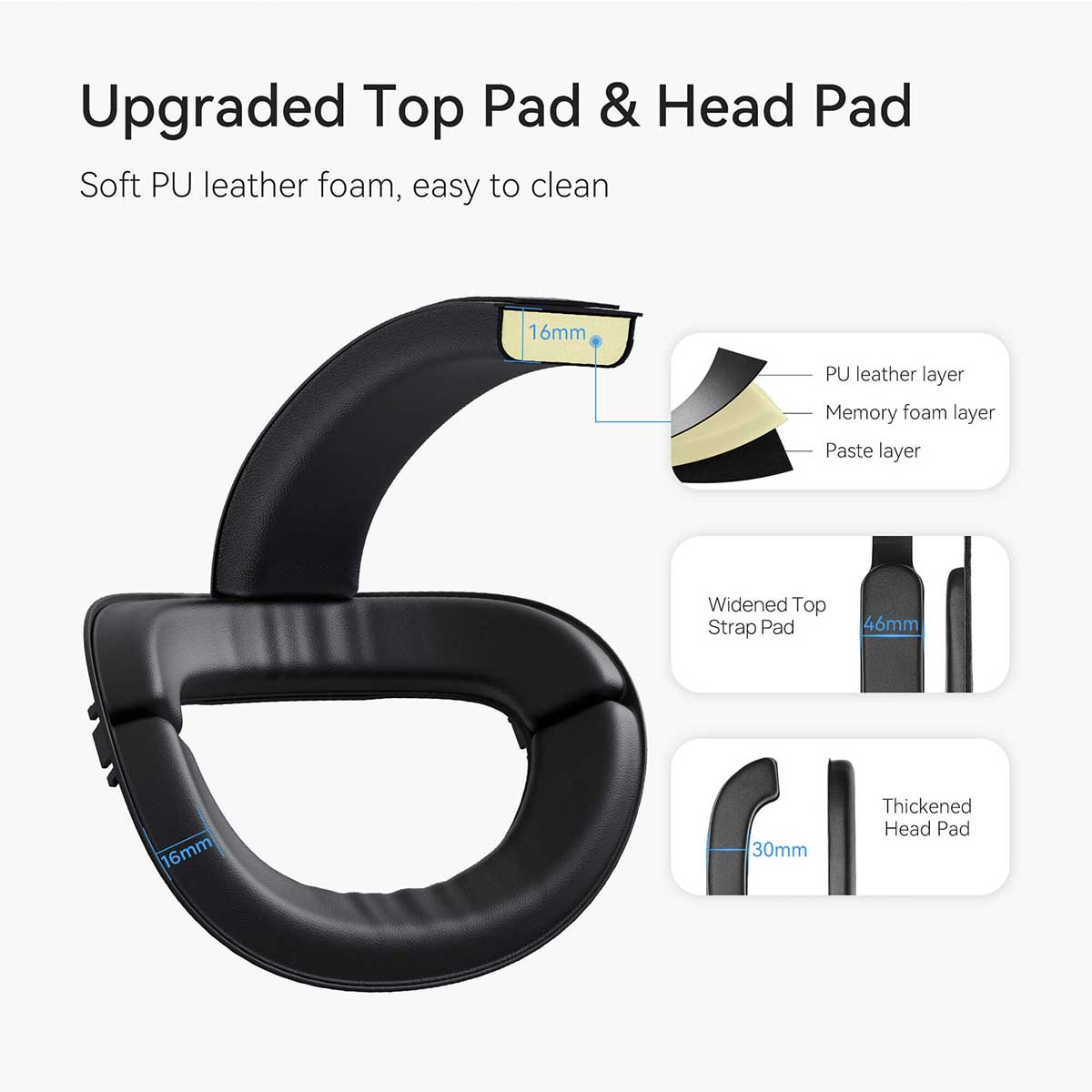 Kiwi Design Comfort Head Strap For Meta Quest 3 (White) (Q31-2.1)