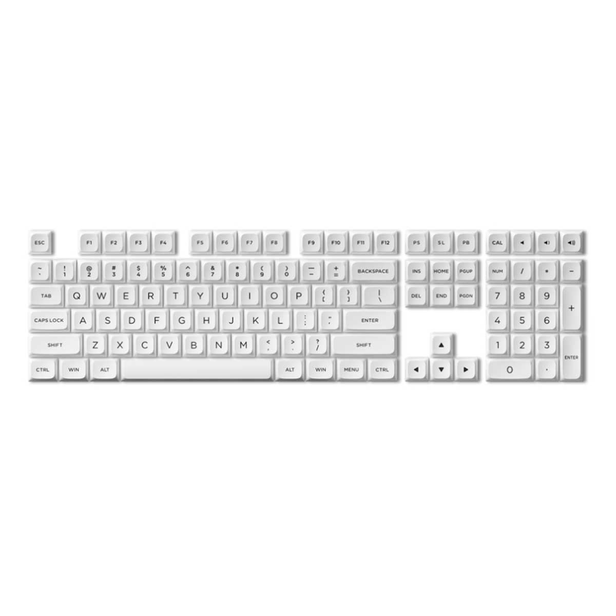 Akko Black On White MDA Keycap Set 227 Keys