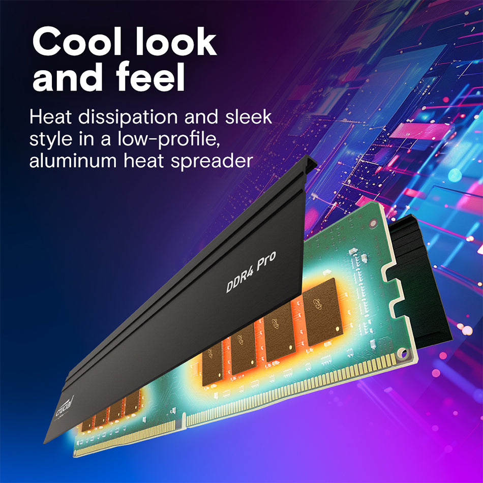 Crucial Pro 16GB DDR4 3200MT/s CL22 Intel XMP 2.0 UDIMM Desktop Memory (CP16G4DFRA32A)