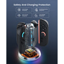 Transnovo 4-in-1 Cylindrical Charging Station with RGB Light for Nintendo Switch 2 Joy-Pad (Black)