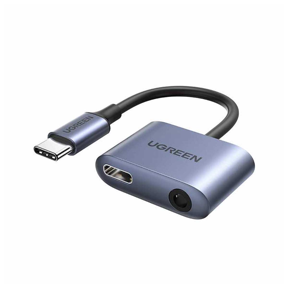 UGreen USB C To Audio Adapter With Power Supply (Gray) (CM231/
